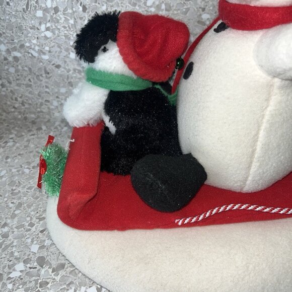 Hallmark JinglePals SNOW WHAT FUN SLEDDERS Animated Snowman Dog Penguin VIDEO - Picture 10 of 17